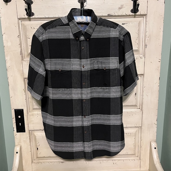 Roper Other - ROPER Men's Black & White Check Button-Down Shirt Size L